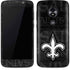 NFL New Orleans Saints Black & White Moto E5 Play Skin